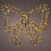 Lumineo kersthanger strik zwart met verlichting 38 x 4,5 x 34 cm