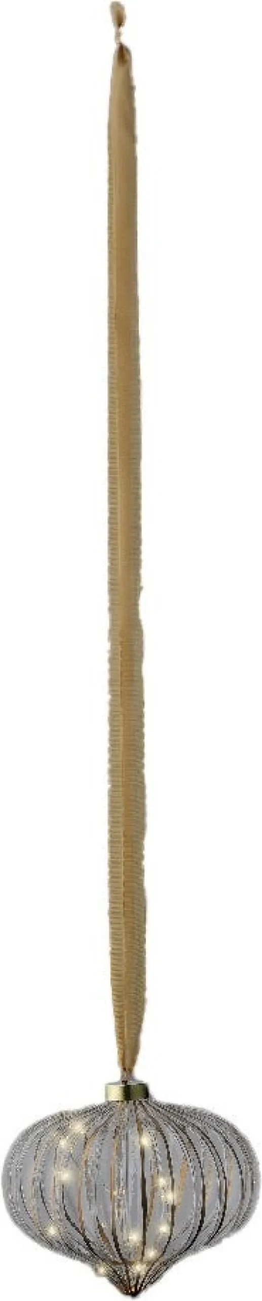 Lumineo kersthanger ui transparant met verlichting D 20 H 21 cm