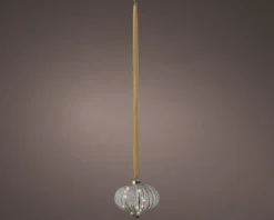 Lumineo kersthanger ui transparant met verlichting D 20 H 21 cm
