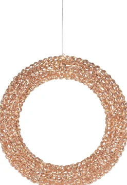 Lumineo kerstkrans Curl koper met 800 lampjes warm wit D 78 H 12 cm