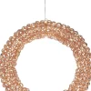 Lumineo kerstkrans Curl koper met 400 lampjes warm wit D 58 H 10 cm