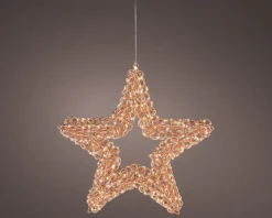 Lumineo kerstster Curl koper met verlichting D 58 H 10 cm