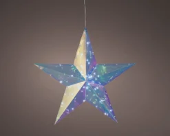 Lumineo kerstster wit met verlichting D 36 H 10 cm