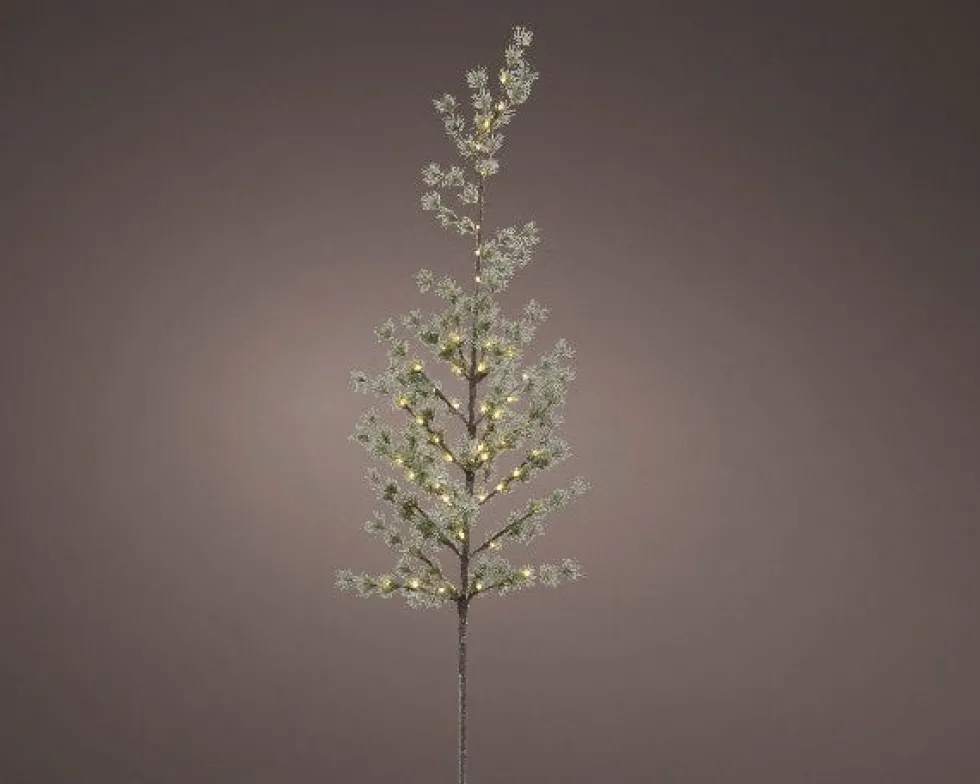 Lumineo LED kersttak groen 26 lampjes warm wit D 15 H 120 cm