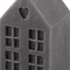 Lumineo LED stompkaars huis Talo grijs 6 x 6 x 14,8 cm
