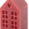 Lumineo LED stompkaars huis Talo rood 6 x 6 x 14,8 cm