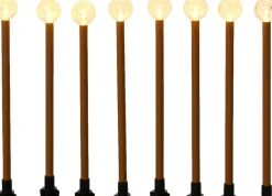 Lumineo tuinsteker Stijn met verlichting 210 x 20 x 20 cm 8-delig