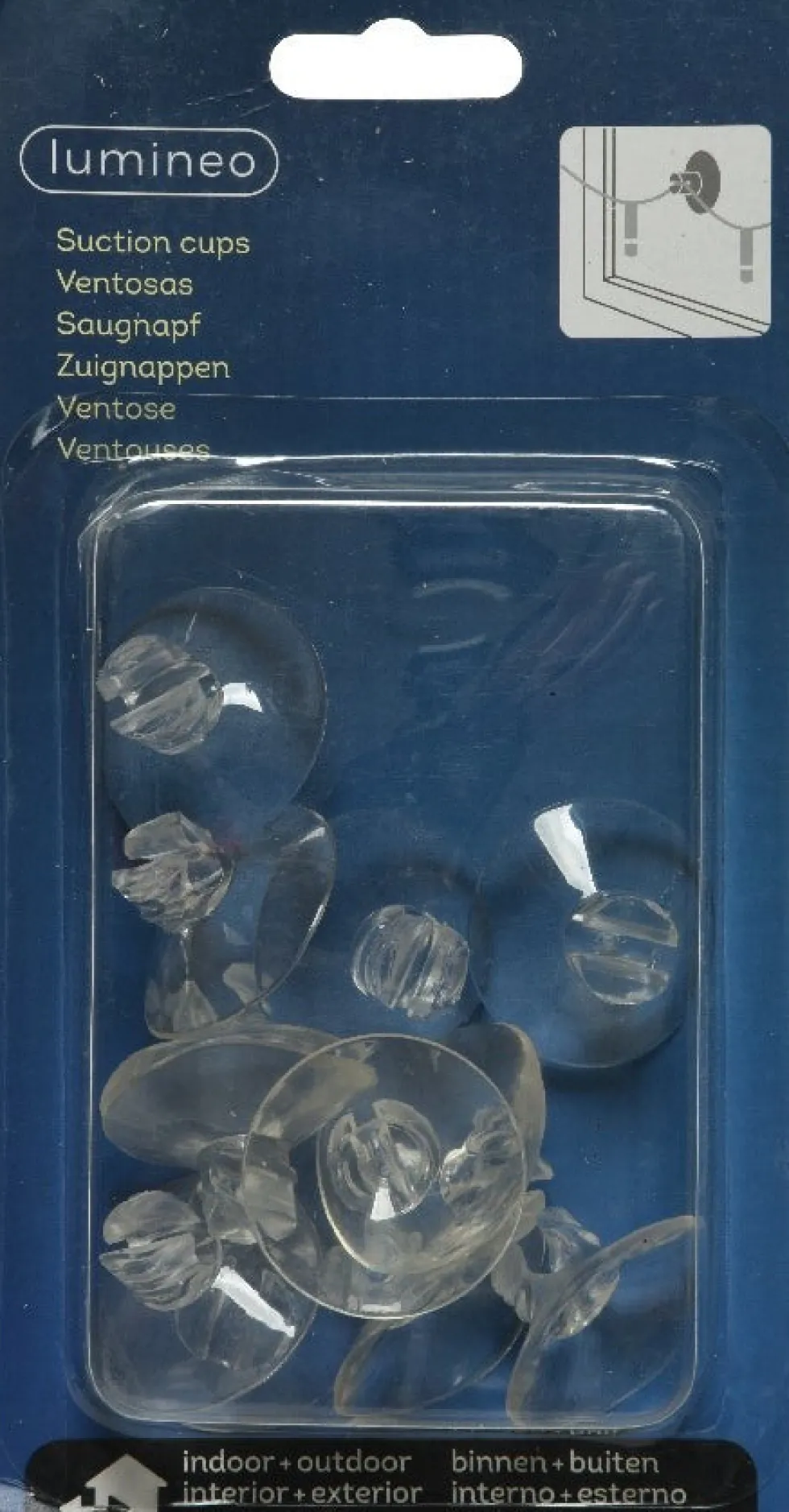 Lumineo zuignap met clip 12 stuks