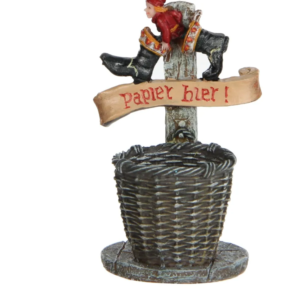 LuVille Efteling kerstdorpminiatuur afvalbak D 4 H 6 cm
