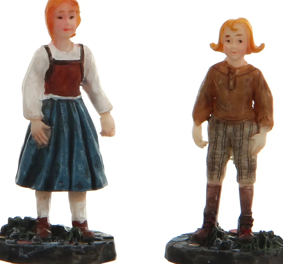 LuVille Efteling kerstdorpminiatuur Hans en Grietje 2,5 x 2,5 x 6,5 cm