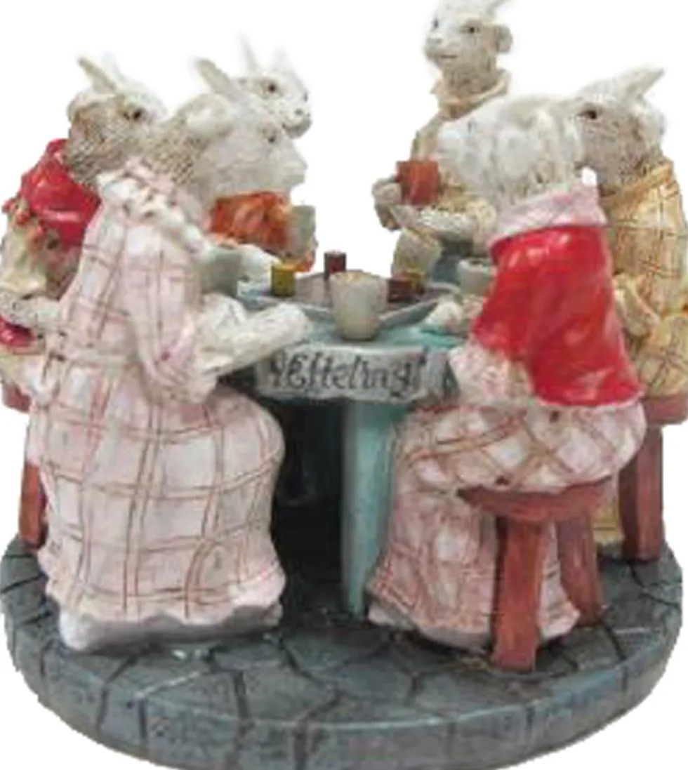 LuVille Efteling kerstdorpminiatuur de zeven geitjes D 7 H 5,5 cm