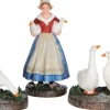 LuVille Efteling kerstdorpminiatuur ganzenhoedster 3 x 3 x 7,5 cm 3-delig