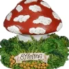 Luville Efteling kerstdorpminiatuur muzikale paddenstoel D 6,5 H 5,5 cm