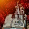 Luville Efteling kersthuisje kasteel sprookjesboek 13,5 x 13,5 x 20 cm