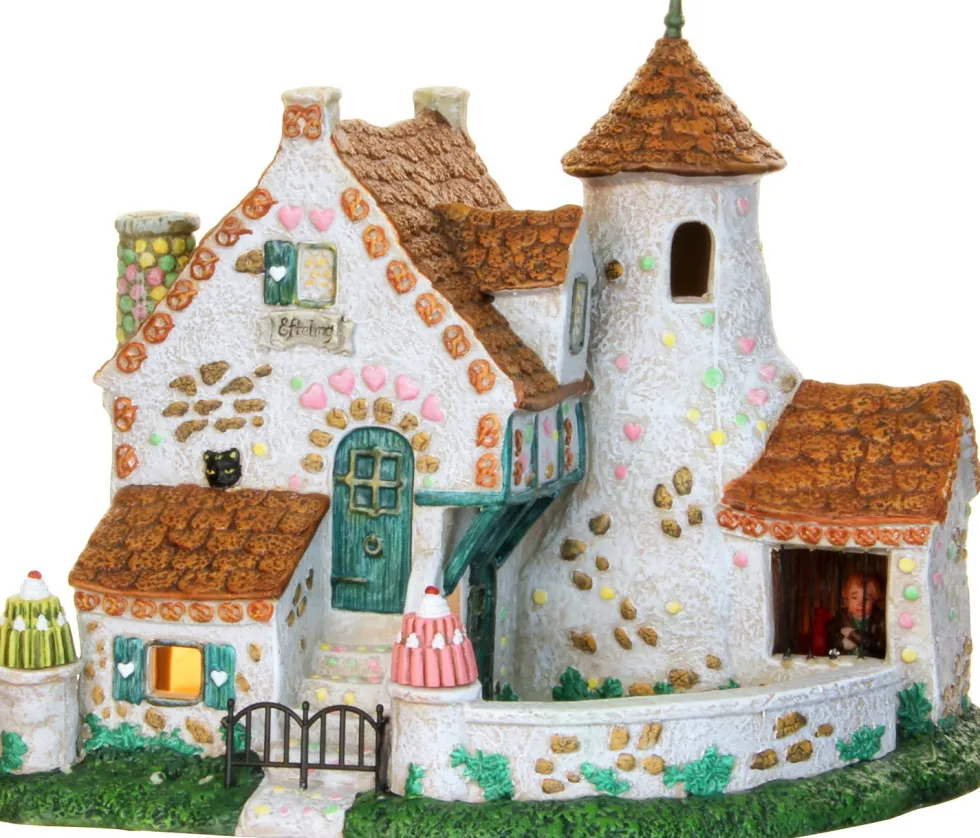 LuVille Efteling kersthuisje huis Hans en Grietje met verlichting 22 x 15 x 14 cm
