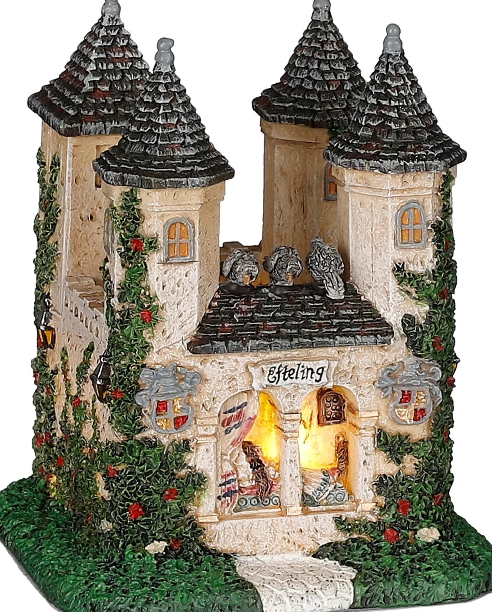 Luville Efteling kersthuisje kasteel van doornroosje 9 x 9 x 11 cm