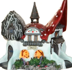 LuVille Efteling kersthuisje van kabouters 19 x 16 x 17 cm