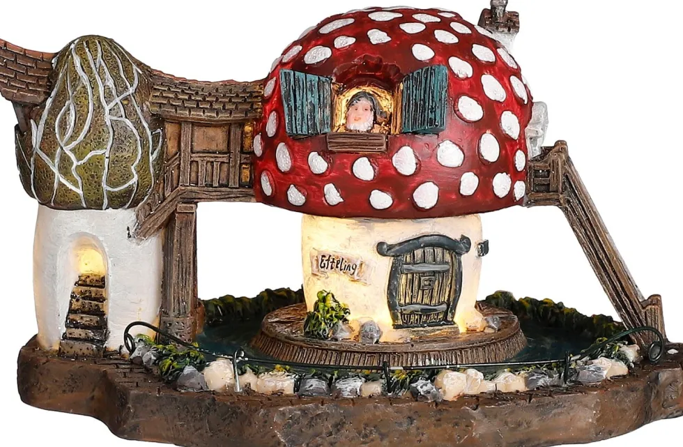 Luville Efteling kersthuisje kabouterhuis 13,5 x 9 x 7 cm