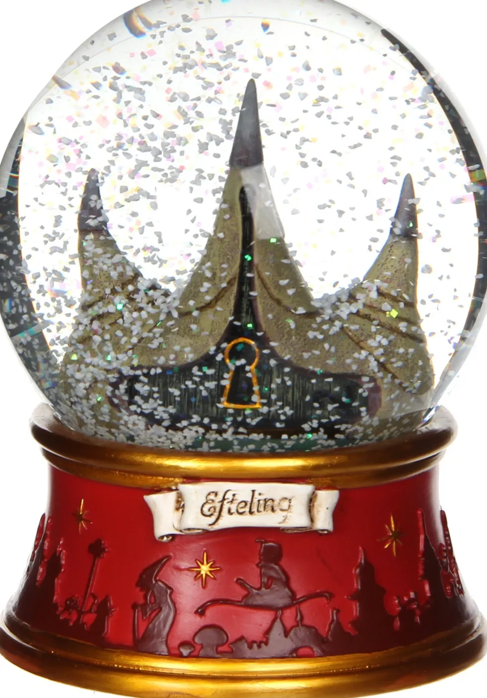 Luville Efteling sneeuwbol rood 12,5 x 12,5 x 16,5 cm