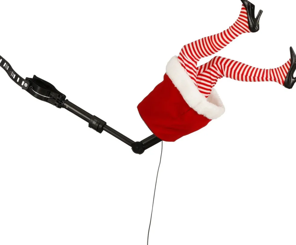 Luville kerstboomdecoratie kerstvrouw benen bewegend 17 x 13 x 35 cm