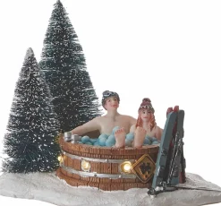 LuVille kerstdorpminiatuur bubbelbad 13 x 10 x 11 cm