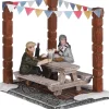 LuVille kerstdorpminiatuur buiten eten 10 x 7,5 x 9 cm