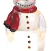 LuVille kerstdorpminiatuur verlichte sneeuwpop D 4,5 H 8 cm