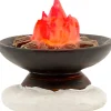 LuVille kerstdorpminiatuur vuurschaal met verlichting D 3,5 H 3 cm