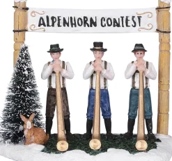 LuVille kerstdorpminiatuur Alpenhoorn contest 12,5 x 8,5 x 11 cm