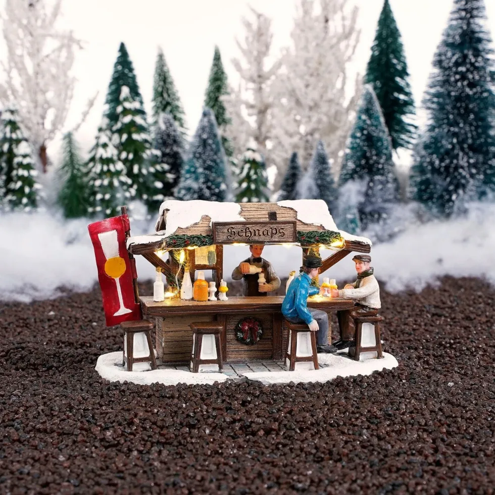 Luville kerstdorpminiatuur Schnaps Market (kraam) 16 x 7,5 x 9 cm