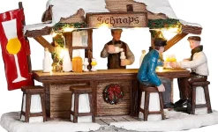 Luville kerstdorpminiatuur Schnaps Market (kraam) 16 x 7,5 x 9 cm