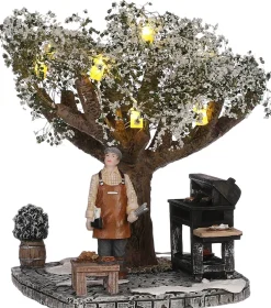 LuVille kerstdorpminiatuur winter barbeque 14 x 11 x 15 cm