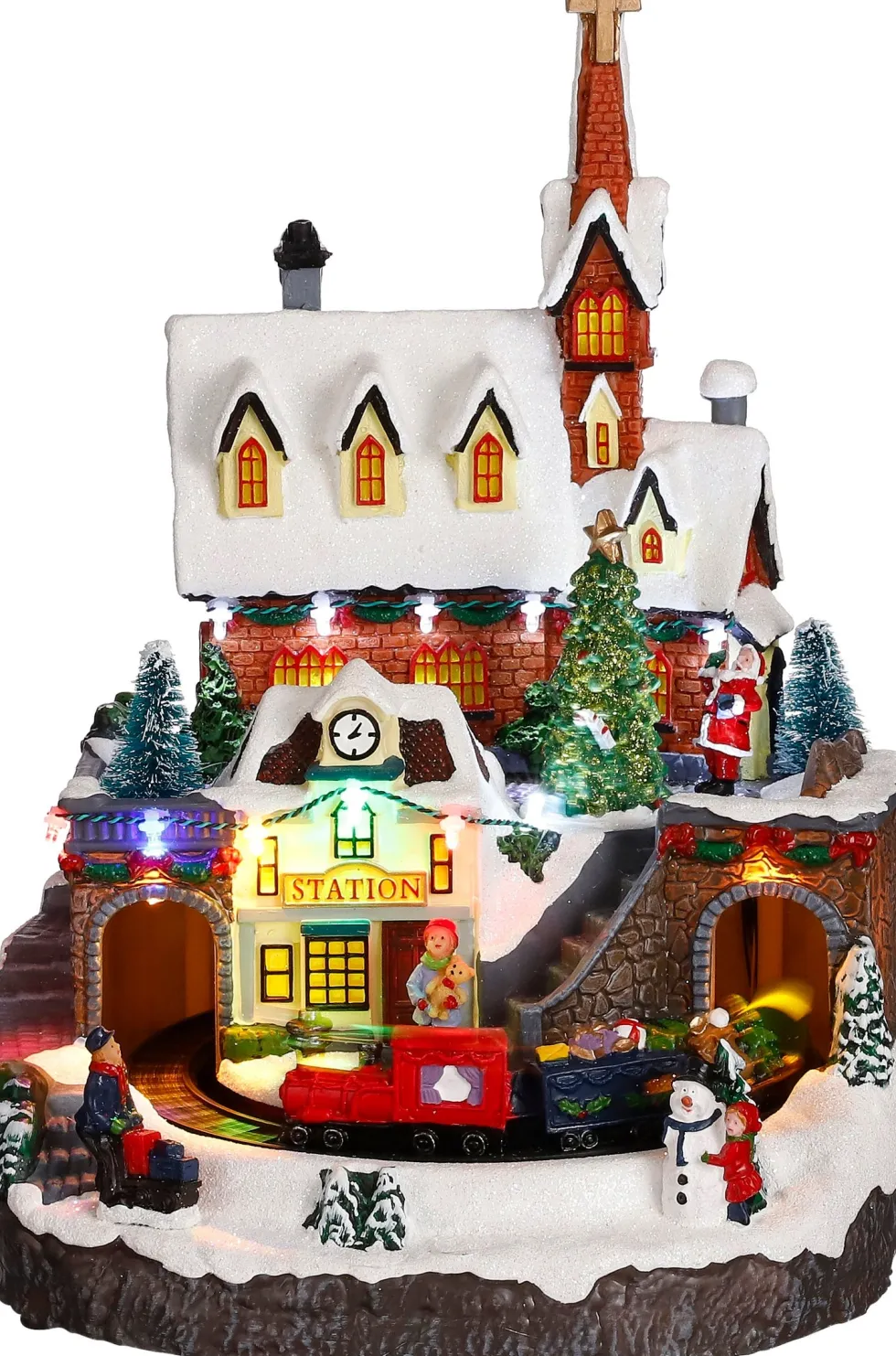 Luville kerstdorp station 23,5 x 24 x 32,5 cm