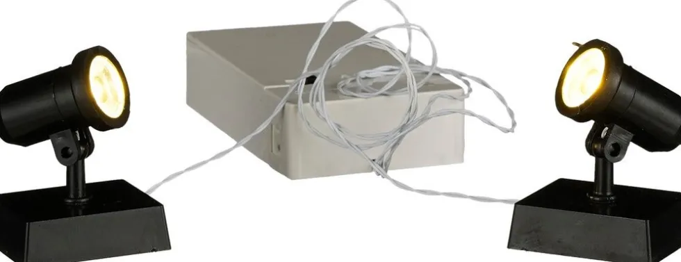 Luville kerstdorp verlichting 4 x 3,2 x 4,5 cm 2 stuks