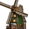 LuVille kersthuisje boerderij molen 20 x 16,5 x 26 cm