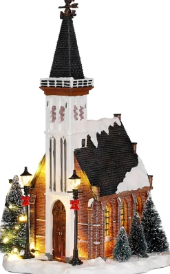Luville kersthuisje church (kerk) 15 x 16,5 x 31 cm