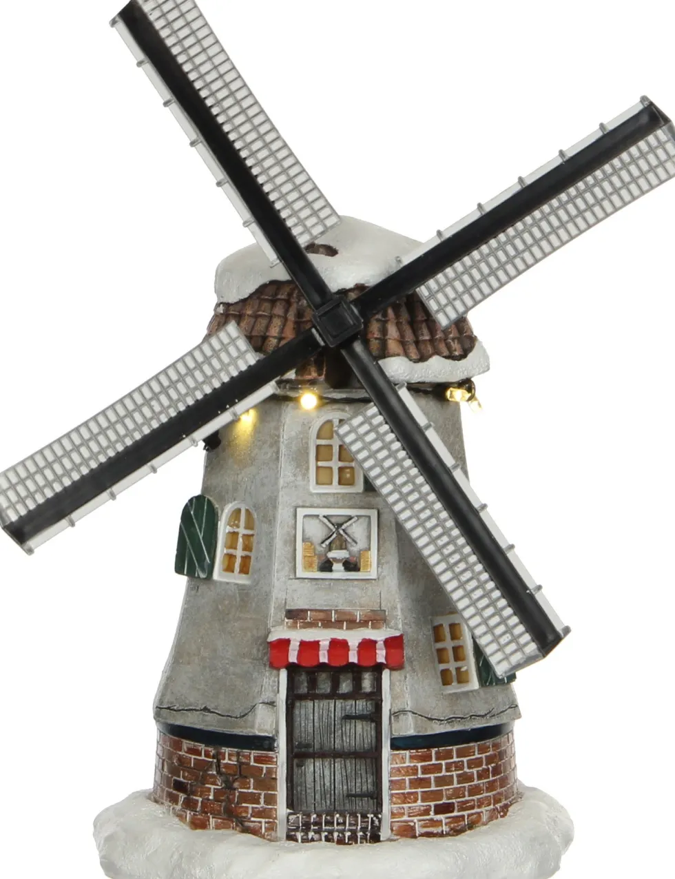 LuVille kersthuisje Hollandse molen 15,5 x 13 x 22,5 cm