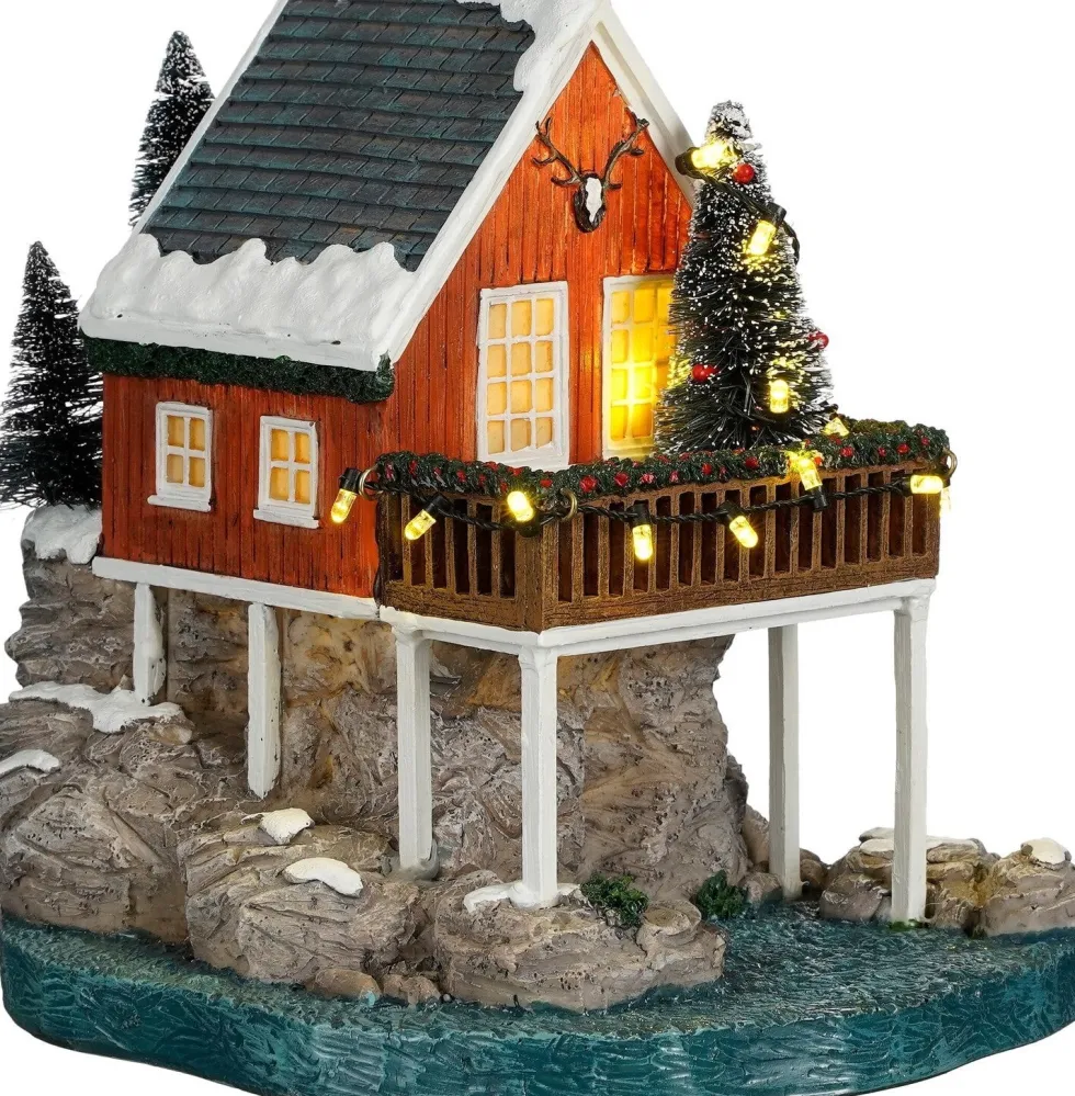 Luville kersthuisje house on rocks (huisje op berg) 19,5 x 17,5 x 19,5 cm