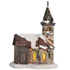 LuVille kersthuisje kerk St. Chevalier 17 x 14 x 24 cm