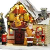 Luville kersthuisje santas office (kantoor kerstman) 19,5 x 14,5 x 14,5 cm