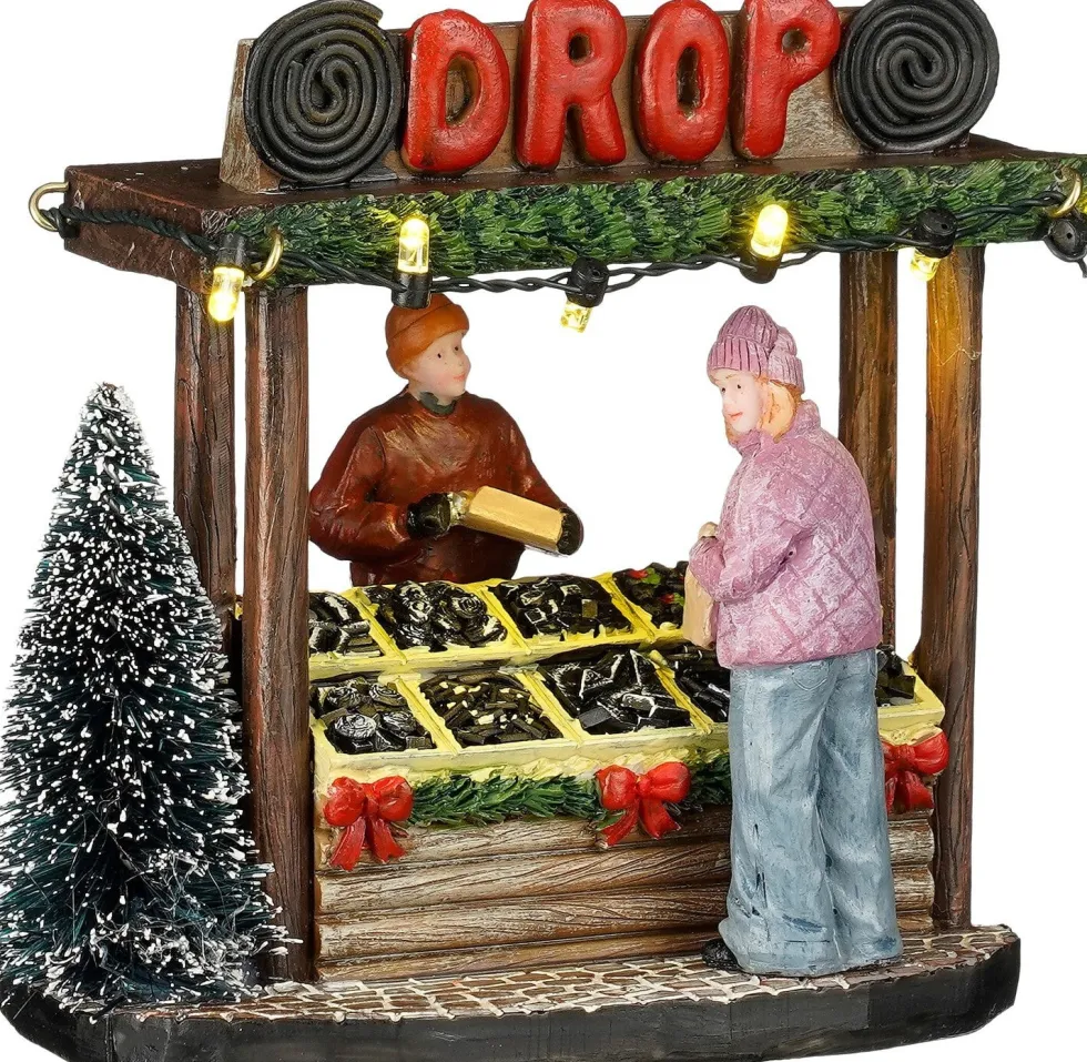 Luville Molendam kerstdorpminiatuur drop market (dropwinkel) 11,5 x 6,5 x 11 cm