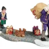 Luville Molendam kerstdorpminiatuur piet loses his present (piet kapotte zak) 11 x 4,5 x 7 cm