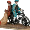 Luville Molendam kerstdorpminiatuur pieten op fiets 10 x 5 x 8 cm