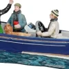 Luville Molendam kerstdorpminiatuur friends on sloop (vrienden op sloep) 19 x 7,5 x 6 cm