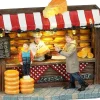 Luville Molendam kerstdorpminiatuur cheese market (kaasmarkt) 13,5 x 6 x 10,5 cm