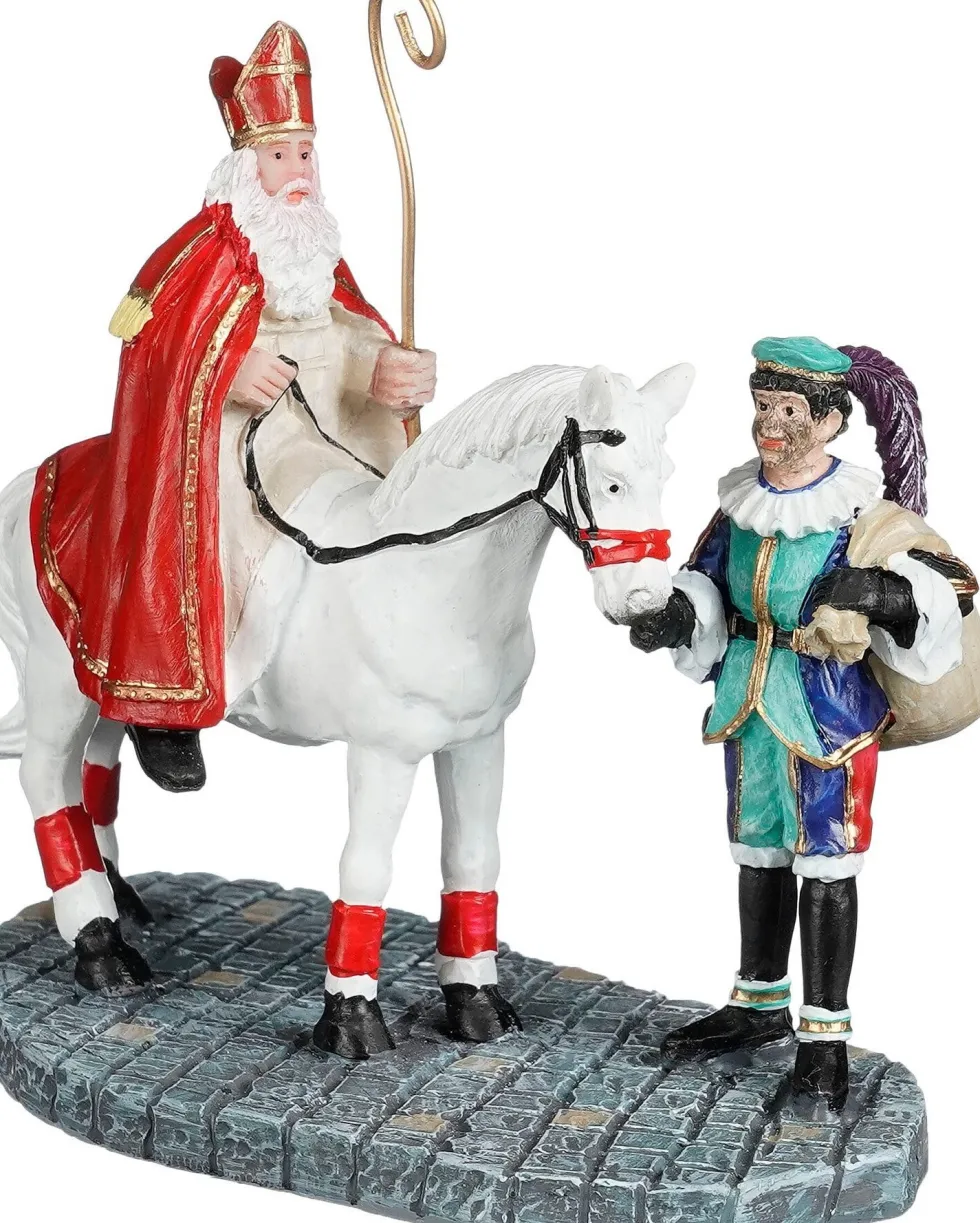 Luville Molendam kerstdorpminiatuur sint piet en ozosnel 10 x 5,5 x 9,5 cm