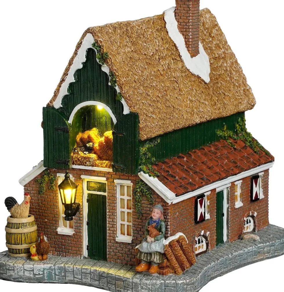 Luville Molendam kersthuisje old dutch farmhouse (boerderij) 18 x 13,5 x 16,5 cm