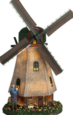 Luville Molendam kersthuisje zaanse molen 20 x 14 x 28 cm