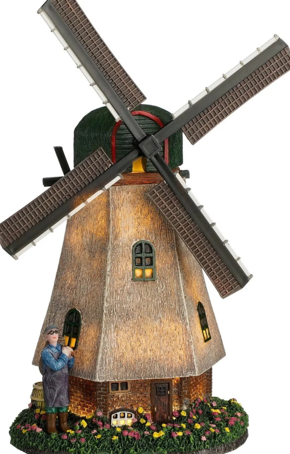 Luville Molendam kersthuisje zaanse molen 20 x 14 x 28 cm
