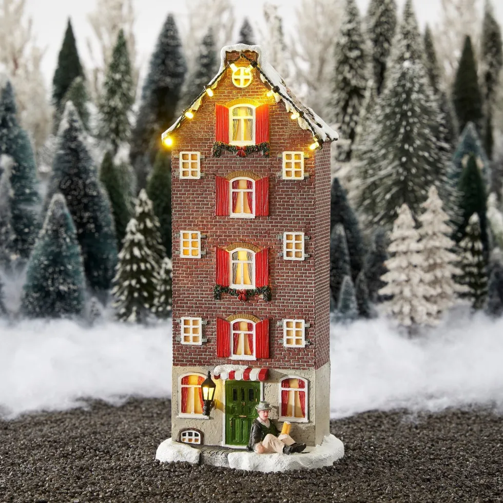 Luville Molendam kersthuisje canal house (grachtenpand) 12,5 x 8,5 x 28,5 cm